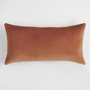 Copper velvet lumbar pillow
